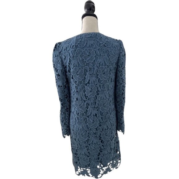 Dolce & Gabbana blue floral lace dress jacket set size 42 - Picture 6 of 13
